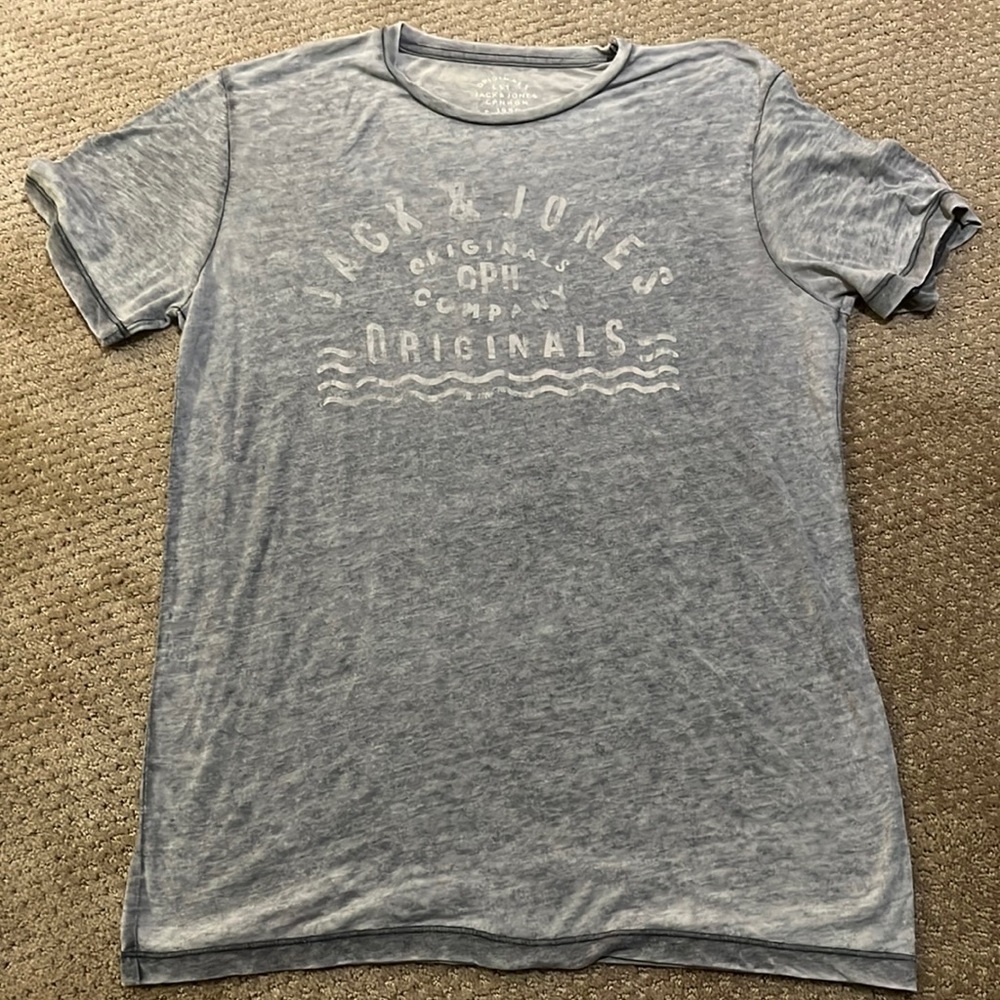 Jack & Jones gray burnout T-shirt